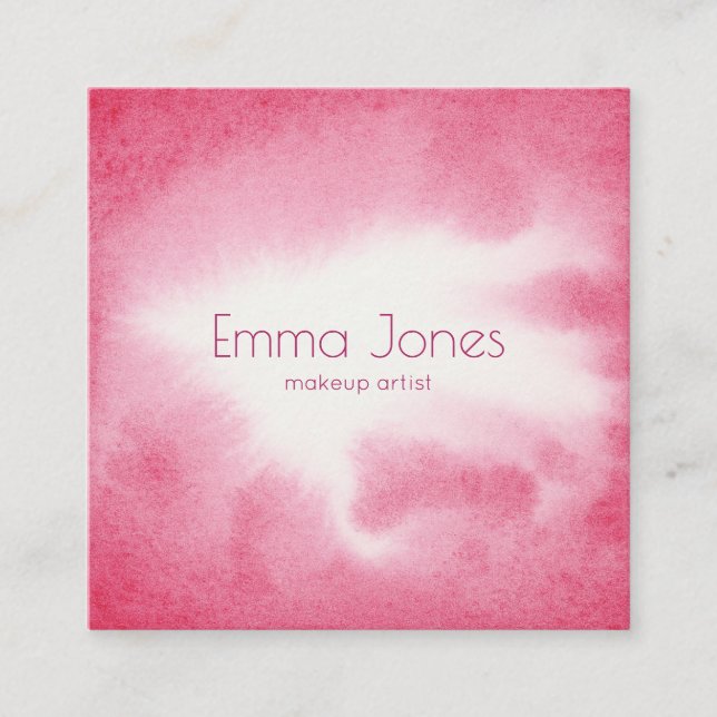 Affärskorten Watercolor ro Fyrkantigt Visitkort (Framsida)