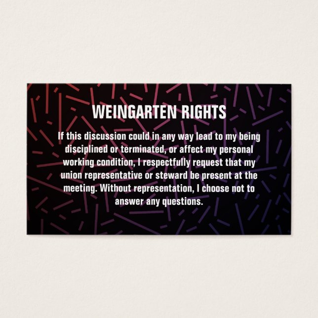 Affärskorten Weingarten Höger Visitkort (Framsidan)