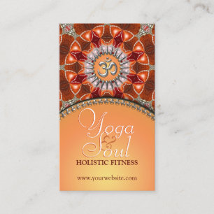 Affärskorten Yoga Holistic Crystal Energy NewAge Visitkort