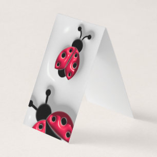 affärskortet 3D Stil Ladybugs Bookmark Foldat Visitkort