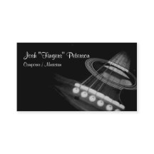 Affärskortet Acoustic Guitar Musician BlackWhite
