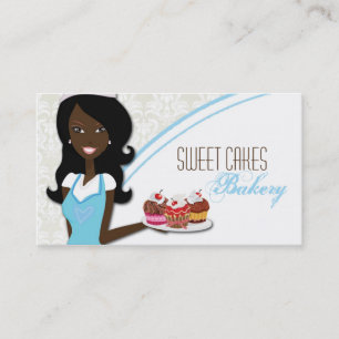 Affärskortet African American Baker Kopp Cakes Visitkort