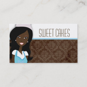 Affärskortet African American Baker Kopp Cakes Visitkort