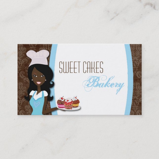 Affärskortet African American Baker Kopp Cakes Visitkort (Framsida)