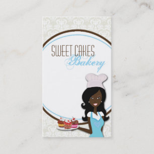 Affärskortet African American Baker Kopp Cakes Visitkort