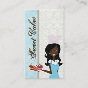 Affärskortet African American Baker Kopp Cakes Visitkort