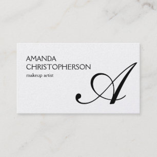 Affärskortet Aktiv monogram Makeup Artist Visitkort