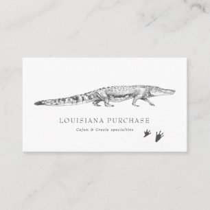 Affärskortet Alligator för vintage-skiss Visitkort