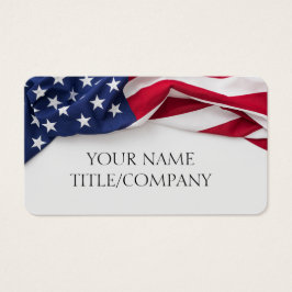 Affärskortet American Flagga Company Namn Profile Visitkort