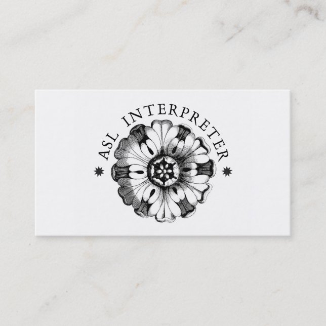Affärskortet American Sign Language Visitkort (Framsida)