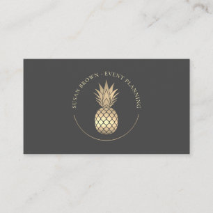 Affärskortet Ananas Guld, Logotyp Visitkort