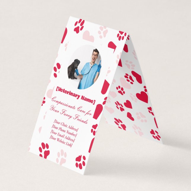 Affärskortet anpassade Farmad veterinär Visitkort (Framsida)