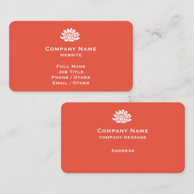 Affärskortet anpassade Orange Visitkort (Fram/baksida)