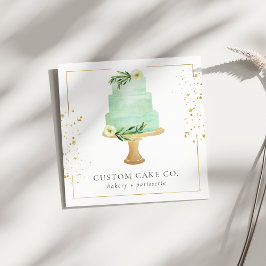 Affärskortet anpassningsbar Cakes Bakery Fyrkantigt Visitkort