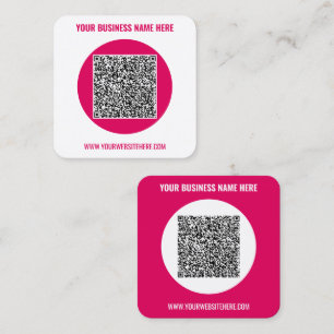 Affärskortet Anpassningsbar för QR-kod Välj Färg Fyrkantigt Visitkort