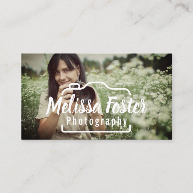 Affärskortet anpassningsbar Fotography Photo Visitkort (Framsida)