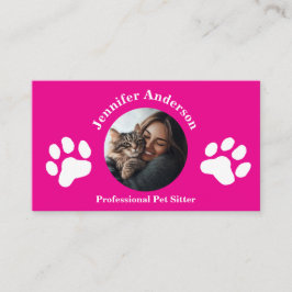 Affärskortet anpassningsbar Pet Sitter med foto Visitkort