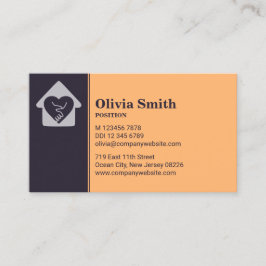 Affärskortet anpassningsbar Photo Lila Orange Home Lojalitetskort