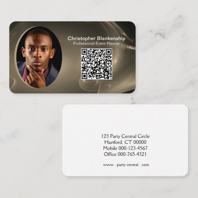 Affärskortet anpassningsbar Professionell Foto QR- Visitkort (Fram/baksida)