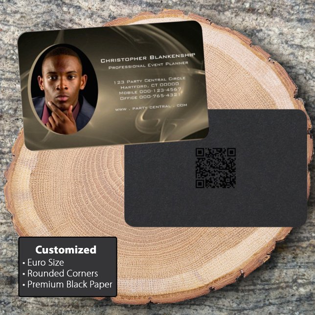 Affärskortet anpassningsbar Professionell Foto QR- Visitkort (Business card custom photo template)