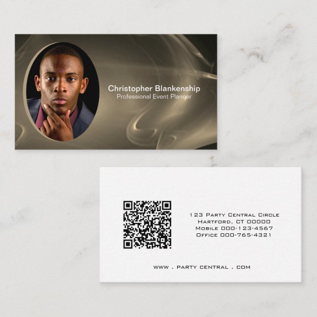 Affärskortet anpassningsbar Professionell Foto QR- Visitkort (Fram/baksida)