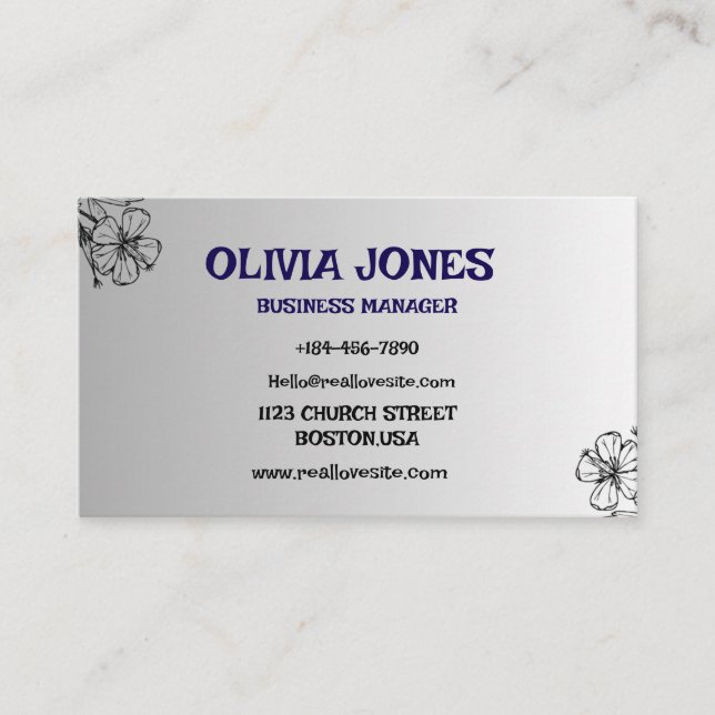 Affärskortet anpassningsbar | Professionell och Sn Visitkort (Framsida)