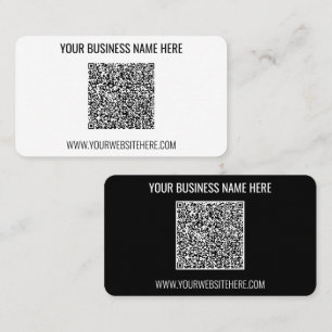 Affärskortet anpassningsbar QR-kod Info Text och F Visitkort