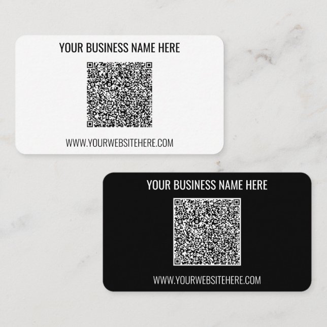 Affärskortet anpassningsbar QR-kod Info Text och F Visitkort (Fram/baksida)