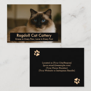 Affärskortet anpassningsbar Ragdoll-katalog - Eleg Visitkort