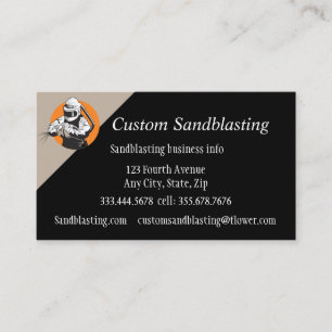 Affärskortet anpassningsbar Sandblasting Business Visitkort