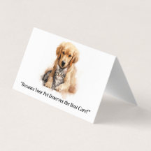 Affärskortet anpassningsbar vikt för Djuromsorgt