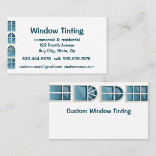 Affärskortet anpassningsbar Windows Tinting Mainte Visitkort
