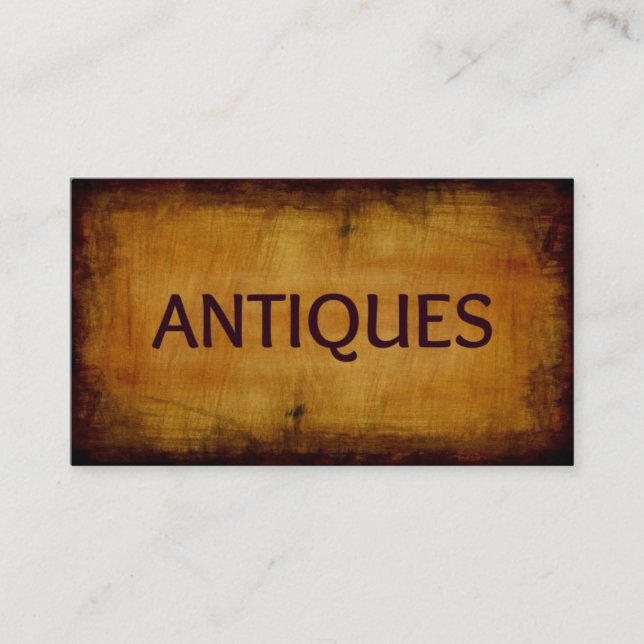 Affärskortet Antiques Brushed Antique Visitkort (Framsida)