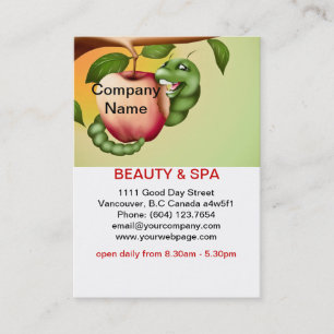 Affärskortet Apple Beauty Spa Salon Visitkort