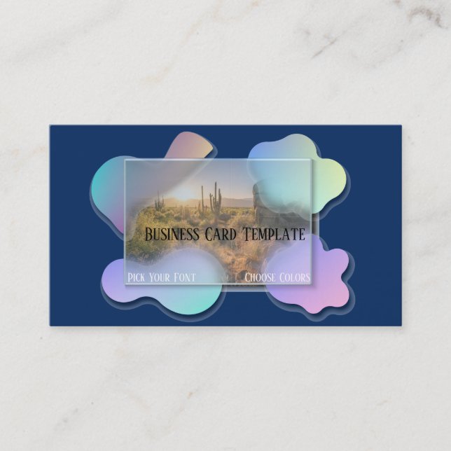 Affärskortet Arizona Cactus Sunset Desert Visitkort (Framsida)