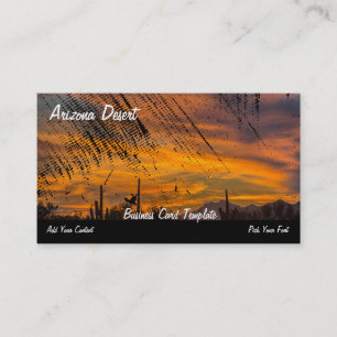 Affärskortet Arizona Desert Cactus Sunset Visitkort