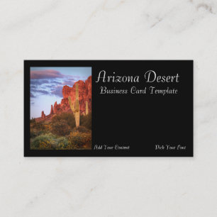 Affärskortet Arizona Desert Cactus Sunset Visitkort