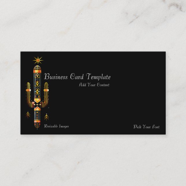 Affärskortet Arizona Desert Sahuaro Cactus Visitkort (Framsida)