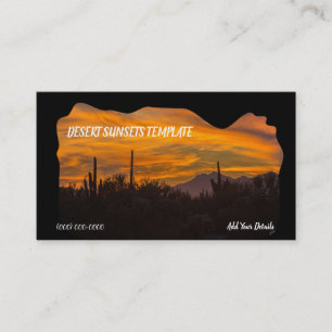 Affärskortet Arizona Southwest Desert Sunset Visitkort