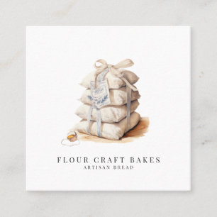 Affärskortet Artisan Bread Baker Fyrkantigt Visitkort
