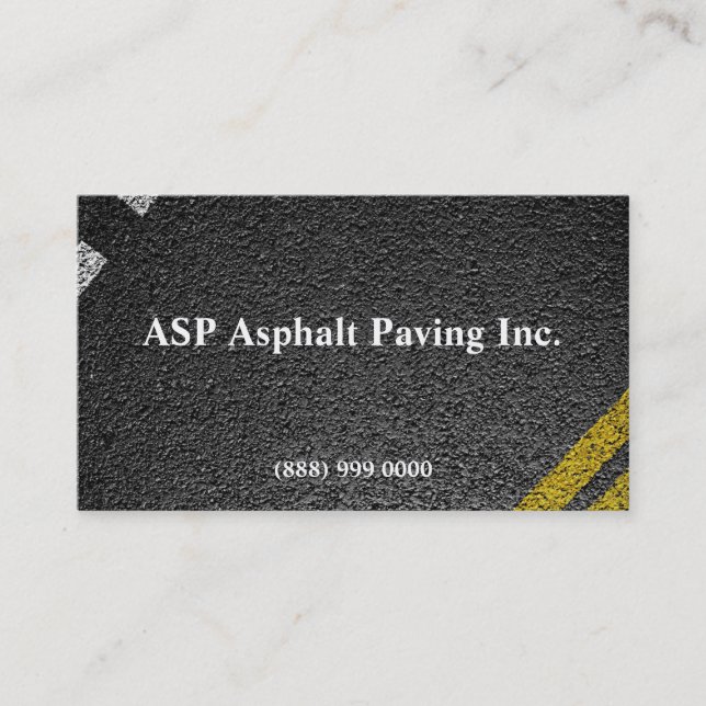 Affärskortet Asphalt Pave Visitkort (Framsida)