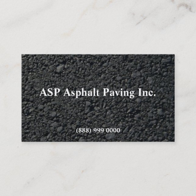 Affärskortet Asphalt Pave Visitkort (Framsida)