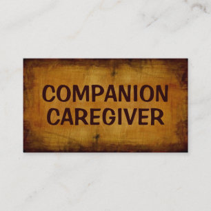 Affärskortet Assion Caregiver Antique Visitkort