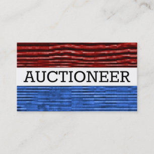 Affärskortet Auctioneer Patriotic Visitkort