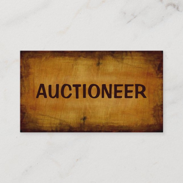 Affärskortet Auctioner Antique Visitkort (Framsida)