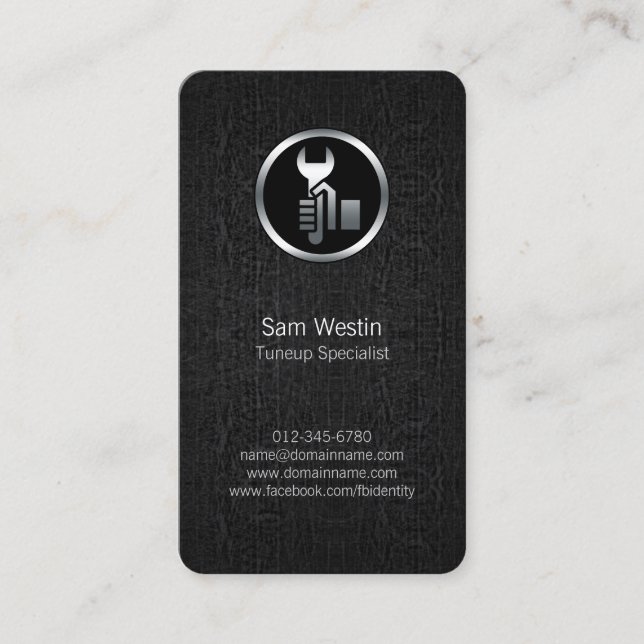 Affärskortet Automatisk korrigering av specialtråd Visitkort (Framsida)