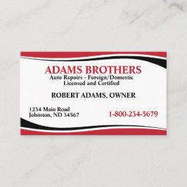 Affärskortet Automatisk reparation av professionel Visitkort