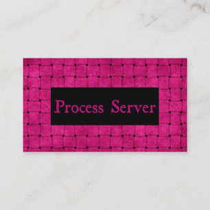 Affärskortet Avböjt processaa serverRosa Visitkort