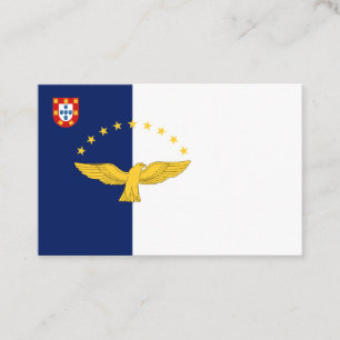 Affärskortet Azorerna, flagga Visitkort