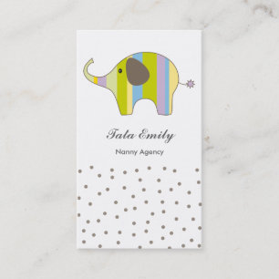 Affärskortet Baby Services Cute Elephant Visitkort